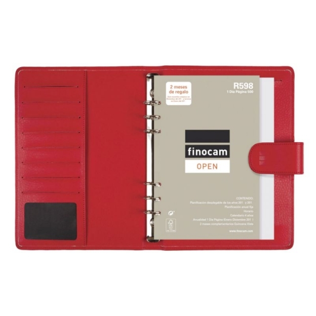 Agenda Finocam Easy Leo 500 un Dia Pagina Rojo 17x21 cm 2025, imagen 2 mini