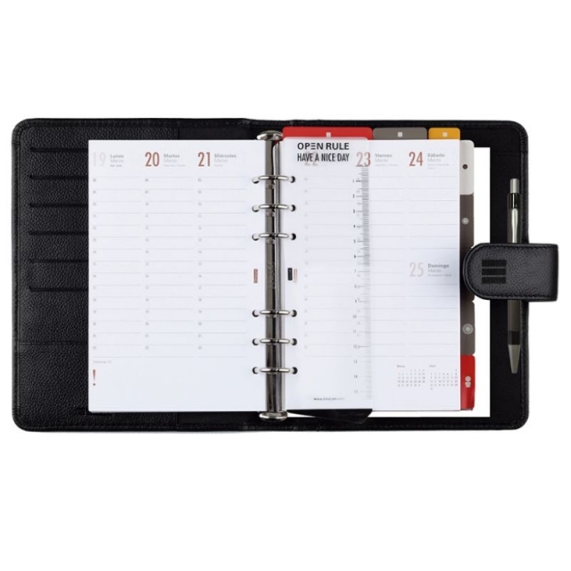 Agenda Finocam Open Piel Andrea 500 negro 2025, imagen 2 mini