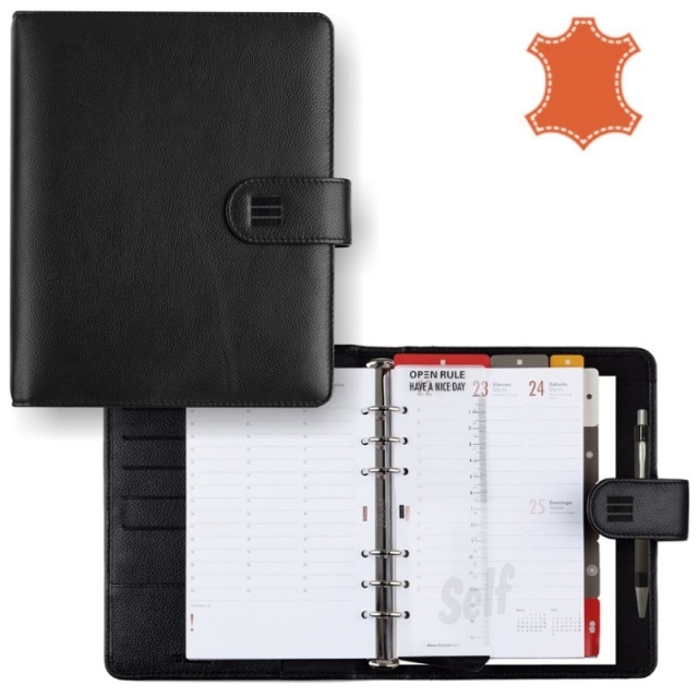 Agenda Finocam Open Piel Andrea 500 negro 2025, imagen 3 mini