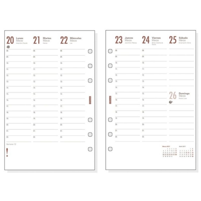 Agenda Finocam Open Piel Andrea 500 negro 2025, imagen 4 mini