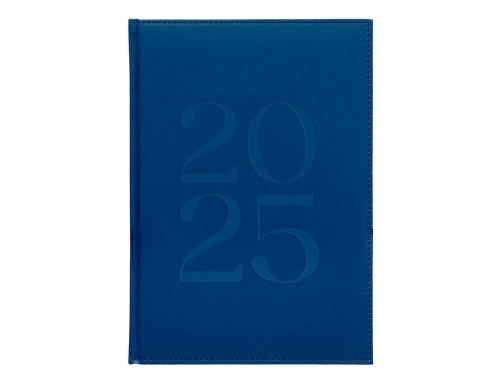 Agenda encuadernada Liderpapel creta 170x240 mm 2025 dia pagina color azul papel 170491, imagen 3 mini