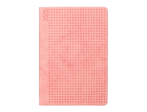 Agenda encuadernada Liderpapel anafi A5 2025 da pgina color rosa papel 70 170460, imagen 3 mini