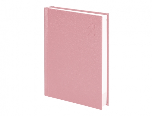 Agenda encuadernada Liderpapel corfu A5 2025 da pgina color rosa nude papel 170470, imagen 5 mini