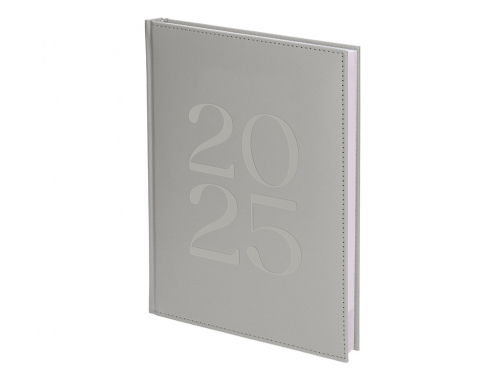 Agenda encuadernada Liderpapel creta 170 x 240 2025 da pgina color gris 170495, imagen 5 mini