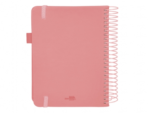 Agenda encuadernada Liderpapel neon A5 2025 da pgina color rosa papel 70 170453, imagen 4 mini