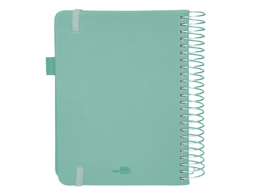 Agenda encuadernada Liderpapel neon A5 2025 da pgina color verde papel 70 170454, imagen 4 mini