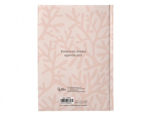 Agenda encuadernada Liderpapel nomi A5 2025 da pgina coral papel 70 gr 170539, imagen 4 mini