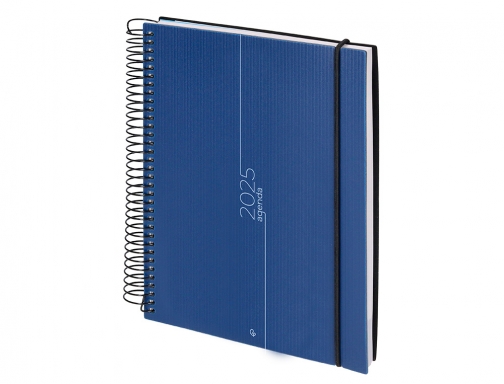 Agenda encuadernada Liderpapel olbia A4 2025 da pgina color azul papel 60 170450, imagen 5 mini