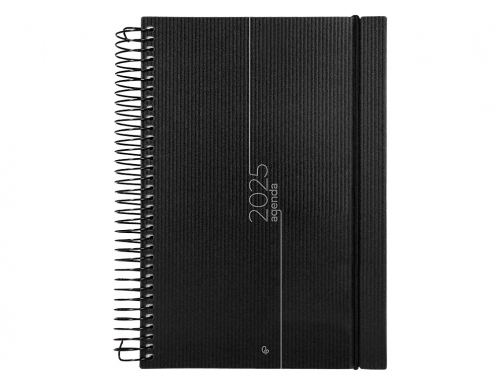 Agenda encuadernada Liderpapel olbia A4 2025 da pgina color negro papel 60 170451, imagen 3 mini