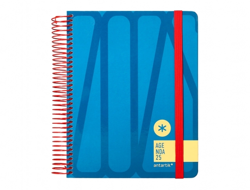 Agenda espiral Antartik bold A5+ 2025 dia pagina color azul papel 80 170545, imagen 3 mini