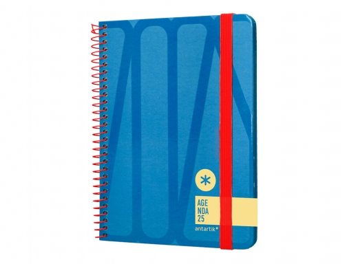 Agenda espiral Antartik bold A6 2025 semana vista color azul papel 80 170548, imagen 5 mini