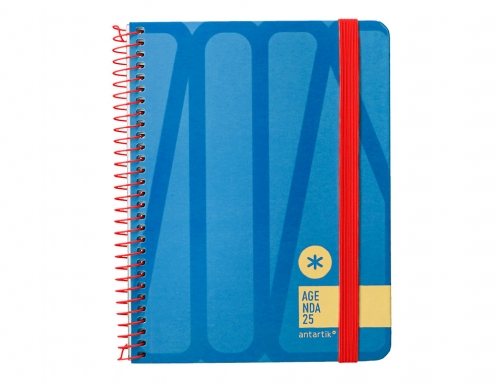 Agenda espiral Antartik bold A6 2025 semana vista color azul papel 80 170548, imagen 3 mini