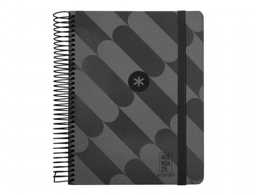 Agenda espiral Antartik pattern A5+ 2025 da pgina color negro papel 80 170550, imagen 3 mini