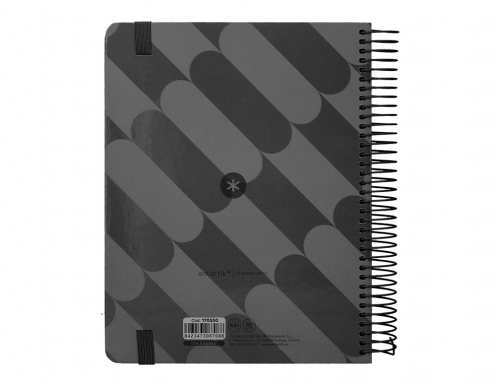 Agenda espiral Antartik pattern A5+ 2025 da pgina color negro papel 80 170550, imagen 4 mini