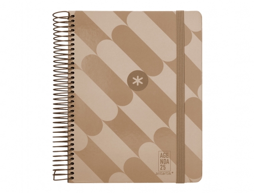 Agenda espiral Antartik pattern A5+ 2025 da pgina color rosa nude papel 170551, imagen 3 mini