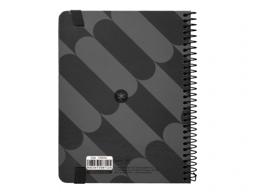 Agenda espiral Antartik pattern A6+ 2025 semana vista color negro papel 80 170554, imagen 4 mini