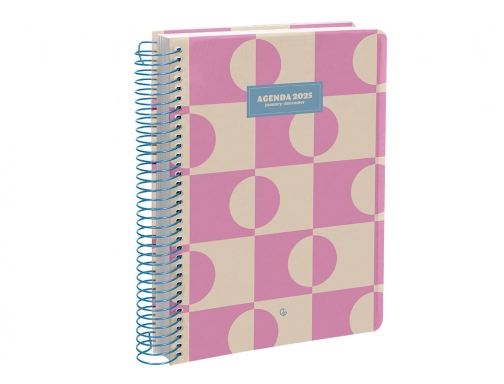 Agenda espiral Liderpapel classic 2025 da pgina diseos surtidos papel 70 gr 170376, imagen 5 mini