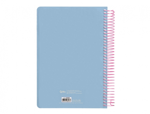 Agenda espiral Liderpapel classic A4 2025 dia pagina azul claro papel 70 170378, imagen 4 mini