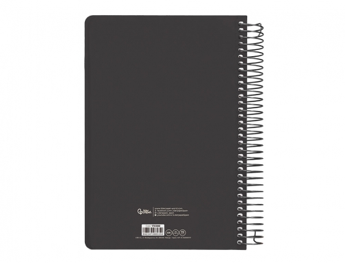 Agenda espiral Liderpapel classic A4 2025 dia pagina blanco y negro 2 170380, imagen 4 mini