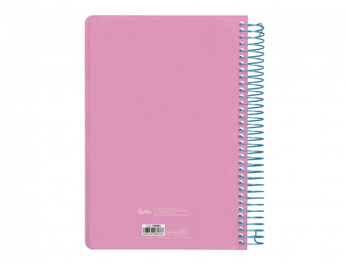 Agenda espiral Liderpapel classic A4 2025 semana vista color rosa papel 70 170381, imagen 4 mini