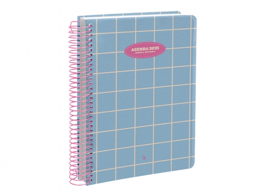 Agenda espiral Liderpapel classic A4 2025 semana vista vista azul claro papel 170382, imagen 5 mini