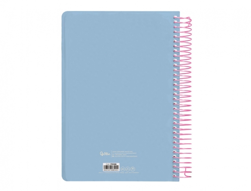 Agenda espiral Liderpapel classic A5 2025 da pgina color azul claro papel 170386, imagen 4 mini