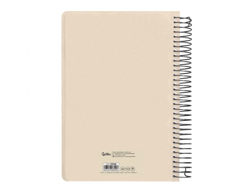 Agenda espiral Liderpapel classic A6 2025 semana vista color blanco y negro 170395, imagen 4 mini