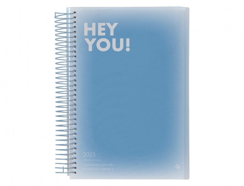 Agenda espiral Liderpapel gazi A4 2025 da pgina color azul papel 70 170403, imagen 3 mini