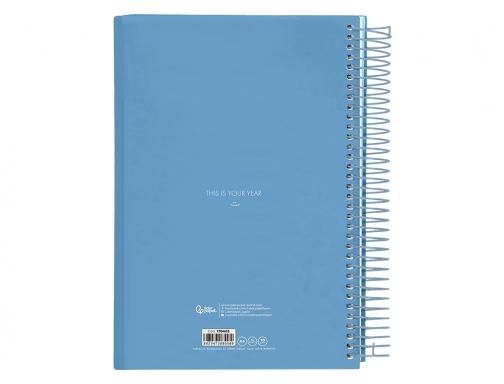 Agenda espiral Liderpapel gazi A4 2025 da pgina color azul papel 70 170403, imagen 4 mini