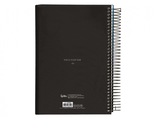 Agenda espiral Liderpapel gazi A4 2025 da pgina color negro papel 70 170404, imagen 4 mini