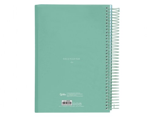 Agenda espiral Liderpapel gazi A4 2025 da pgina color verde papel 70 170405, imagen 4 mini