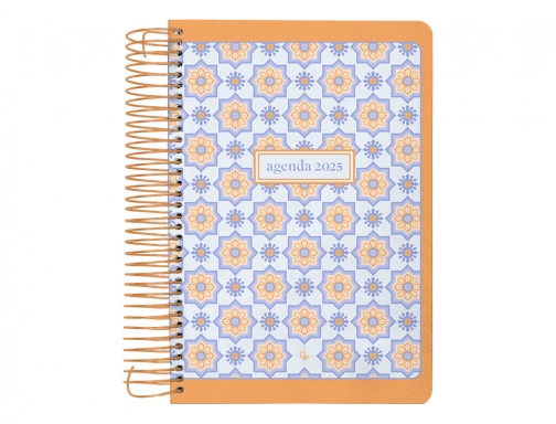 Agenda espiral Liderpapel perissa A4 2025 da pgina color naranja papel 80 170412, imagen 3 mini