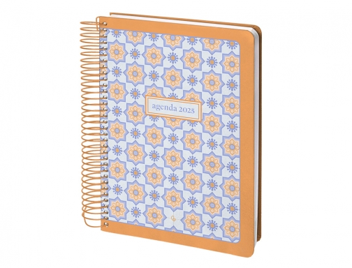 Agenda espiral Liderpapel perissa A4 2025 da pgina color naranja papel 80 170412, imagen 5 mini