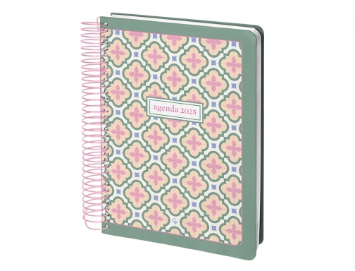 Agenda espiral Liderpapel perissa A4 2025 da pgina verde papel 80 gr 170413, imagen 5 mini