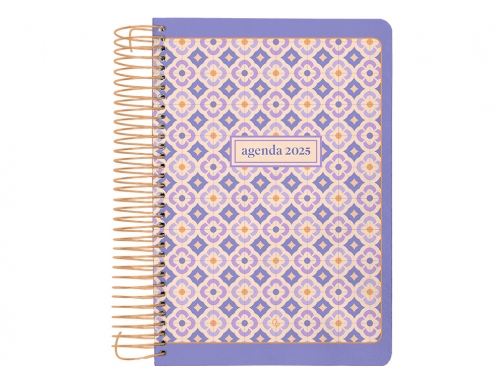 Agenda espiral Liderpapel perissa A4 2025 da pgina color morado papel 80 170414, imagen 3 mini