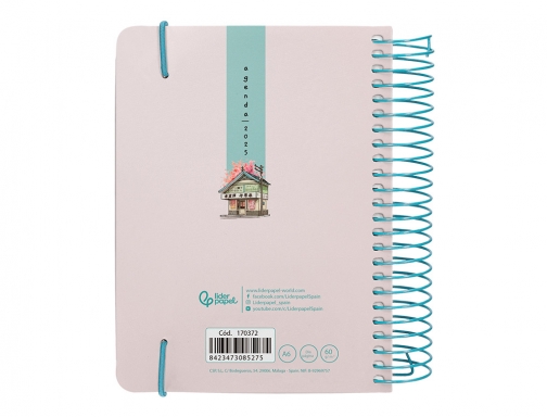 Agenda espiral Liderpapel santorini A6 2025 da pgina 4 diseos surtidos papel 170371, imagen 4 mini