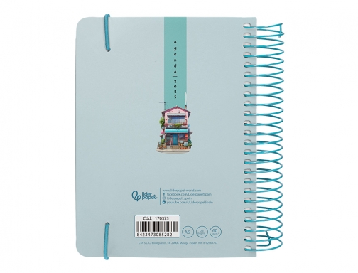 Agenda espiral Liderpapel sant orini A6 2025 da pgina street view papel 170373, imagen 4 mini