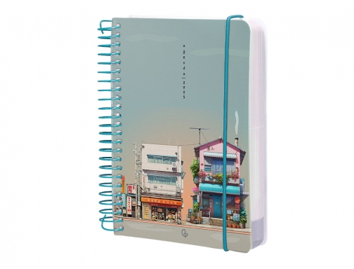 Agenda espiral Liderpapel sant orini A6 2025 da pgina street view papel 170373, imagen 5 mini