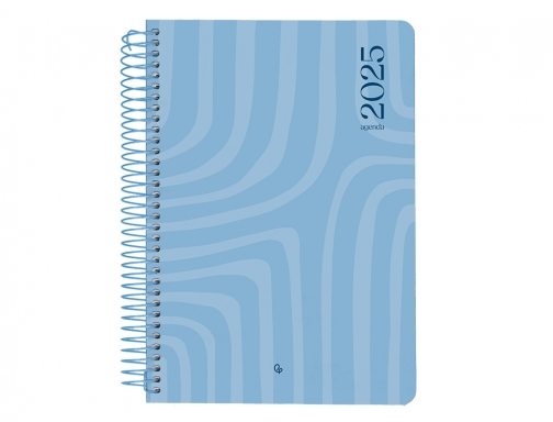 Agenda espiral Liderpapel syro s A5 2025 da pgina color azul papel 170419, imagen 3 mini