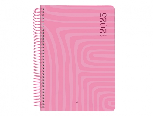 Agenda espiral Liderpapel syro s A5 2025 da pgina color morado papel 170422, imagen 3 mini