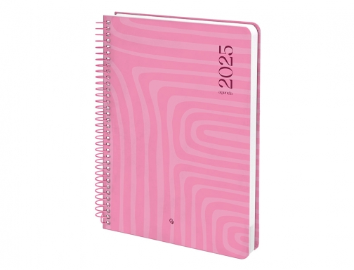 Agenda espiral Liderpapel syro s A5 2025 da pgina color morado papel 170422, imagen 5 mini