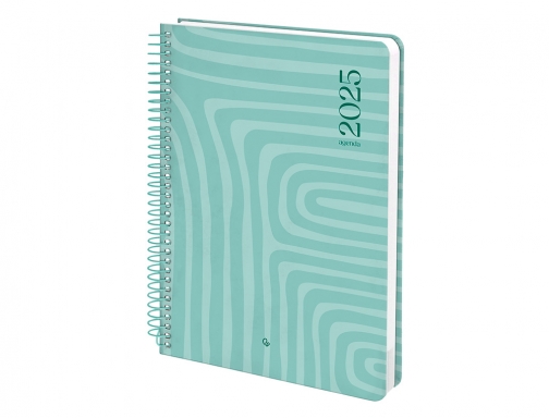 Agenda espiral Liderpapel syro s A5 2025 da pgina color turquesa papel 170424, imagen 5 mini