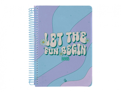 Agenda espiral Liderpapel zant e A5 2025 da pgina color azul papel 170368, imagen 3 mini