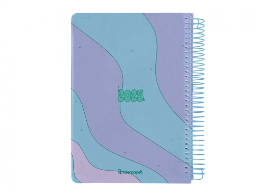 Agenda espiral Liderpapel zant e A5 2025 da pgina color azul papel 170368, imagen 4 mini