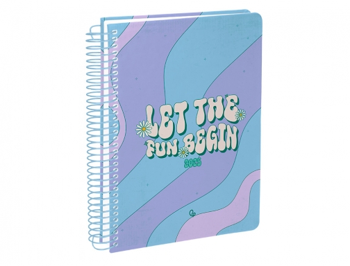 Agenda espiral Liderpapel zant e A5 2025 da pgina color azul papel 170368, imagen 5 mini