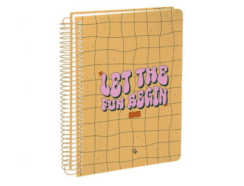 Agenda espiral Liderpapel zant e A5 2025 da pgina color amarillo papel 170370, imagen 5 mini