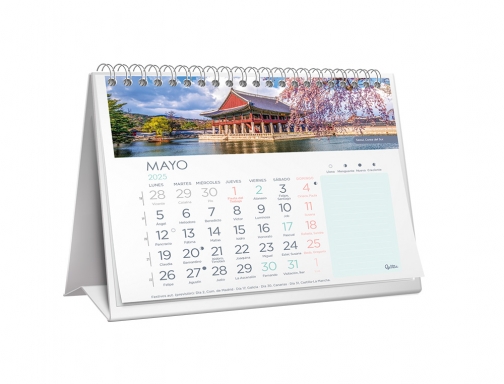 Calendario espiral triangular Liderpapel imagenes 2025 14x15 cm papel 128 gr con 170642, imagen 3 mini