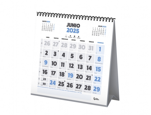 Calendario espiral triangular Liderpapel de sobremesa serie clasico 2025 14x15 cm papel 170638, imagen 4 mini