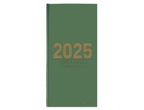 Dietario Liderpapel 2025 dos tercios 15x30,5 cm color verde papel 70 gr 170530 , negro, imagen 3 mini