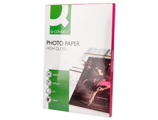 Papel Qconnect foto glossy Din A4 alta calidad digital photo para inkjet KF02772 , blanco, imagen 3 mini